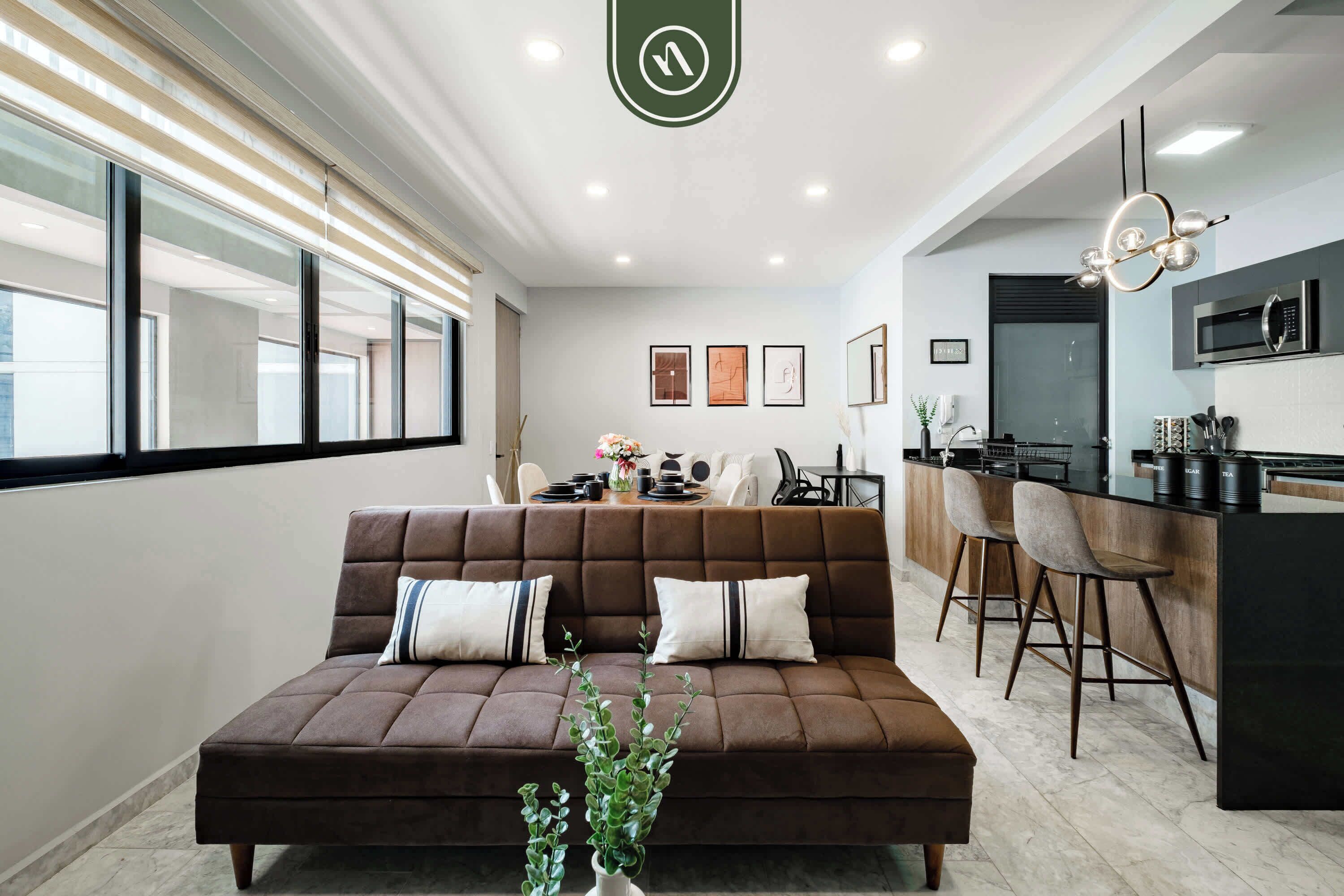 Apartment, Multiple Beds, Kitchen, City View (Coahuila 193 - 308) | Living area