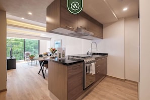 Appartement, Meerdere bedden, balkon, uitzicht op de stad (Rio Neva 38 - (01)) | Privékeuken