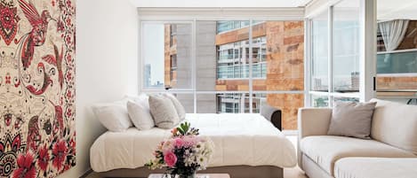 Appartement, 1 grand lit et 1 canapé-lit, balcon, vue ville (Hares Polanco-705) | 1 chambre, décoration personnalisée, ameublement personnalisé