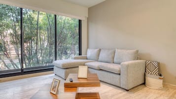 Appartement, 1 grand lit et 1 canapé-lit, cuisine, vue ville (Monterrey 200 203) | Coin séjour