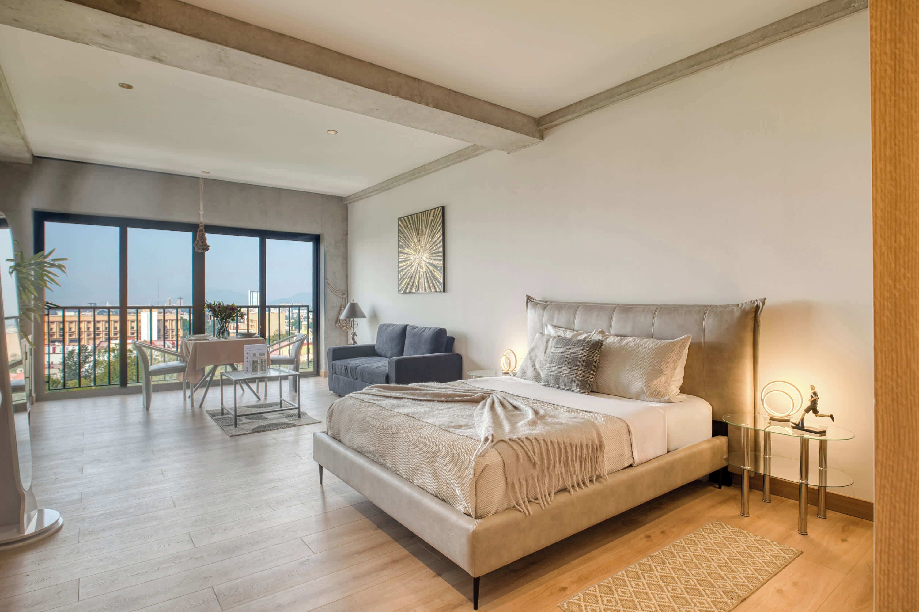 Studio, 1 Queen-Bett, Küche, Stadtblick (Juarez 56 - (03)) | Wohnbereich