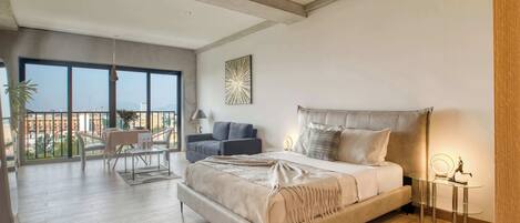 Studio, 1 grand lit, cuisine, vue sur la ville (Juarez 56 - (03)) | Aire de séjour