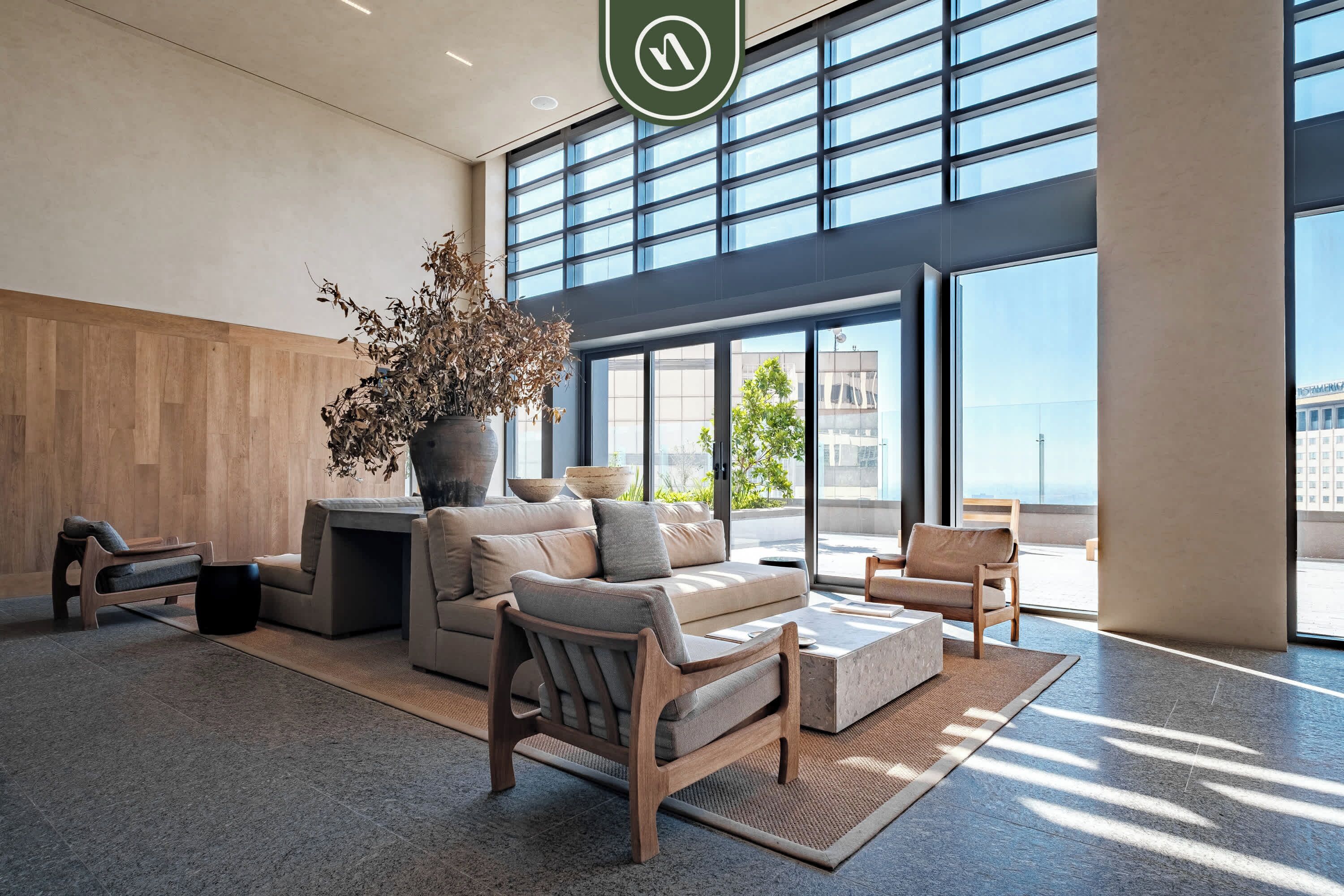 Departamento, 1 cama King size, balcón, vista a la ciudad (Be Grand Reforma 2705) | Área de sala de estar