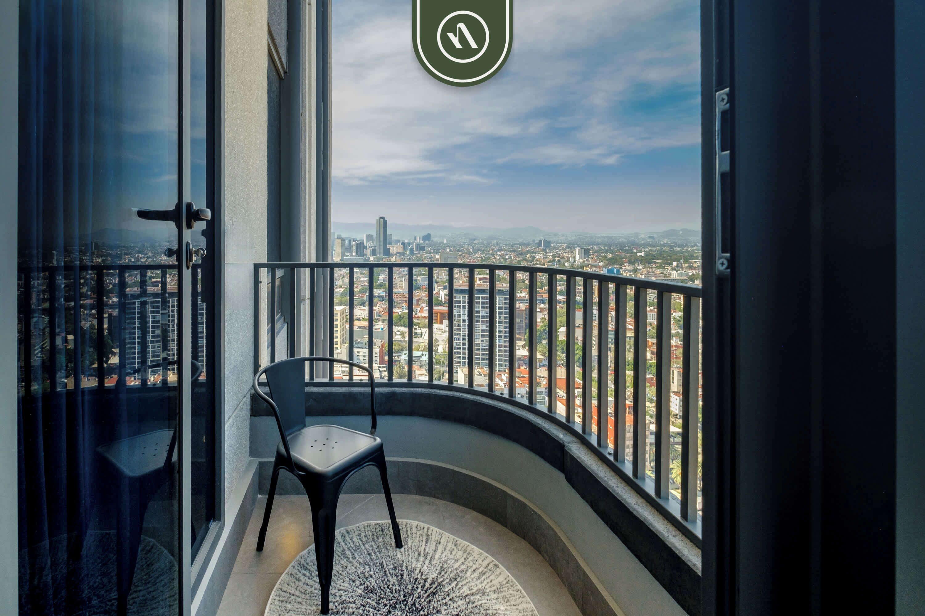 Departamento, 1 cama King size, balcón, vista a la ciudad (Be Grand Reforma 2705) | Interior