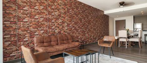 公寓, 1 張加大雙人床及 1 張梳化床, 廚房, 城市景 (Be Grand Alto Polanco T2 2505) | 客廳