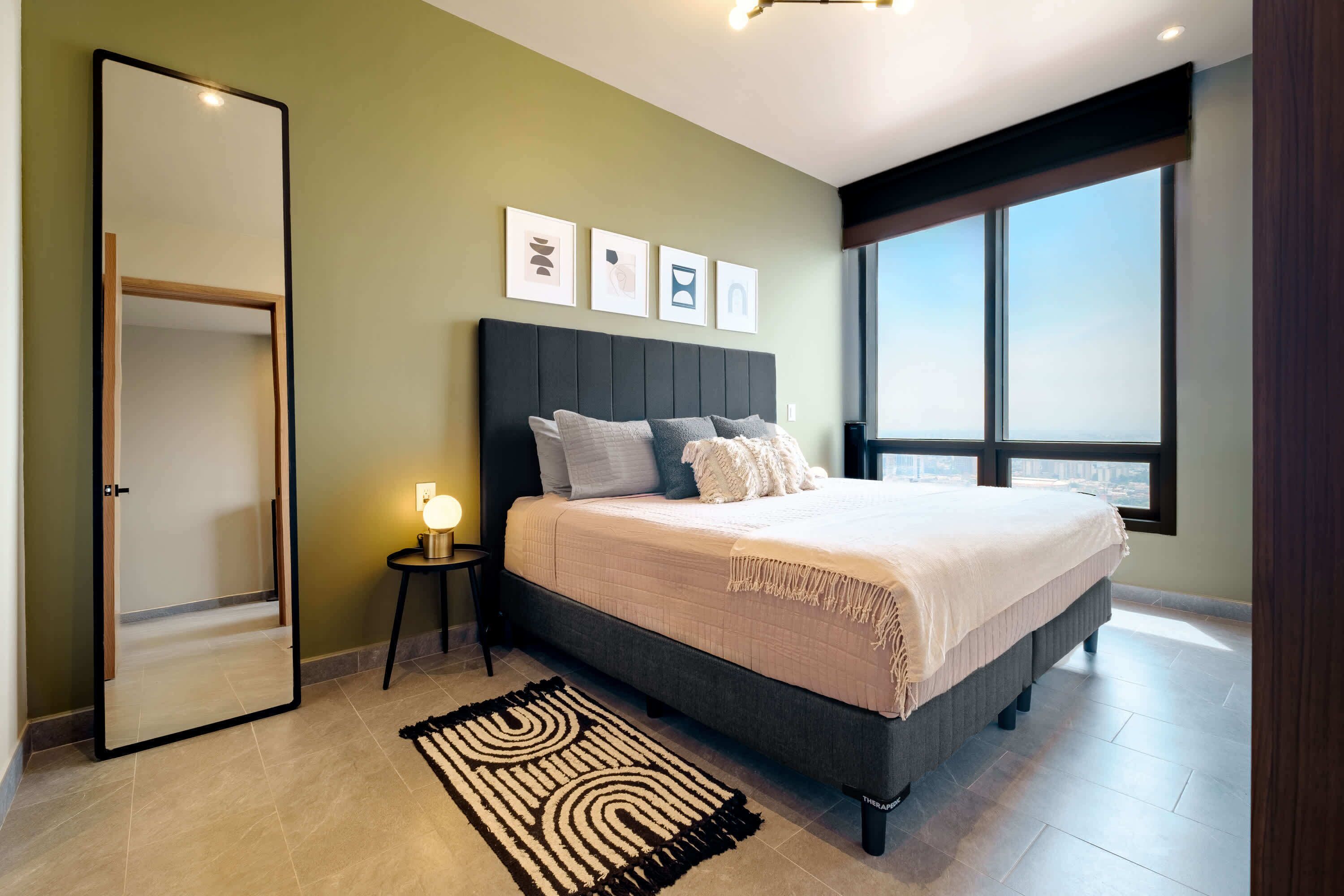 Appartement, 1 très grand lit, cuisine, vue sur la ville (Be Grand Reforma 2918) | 1 chambre, décor unique, ameublement unique