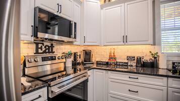 Microwave, oven, stovetop, dishwasher