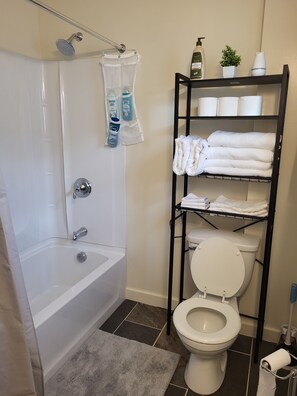 Hair dryer, towels, soap, shampoo - The Village Nook- cottage in historic Limerick ME (Limerick)