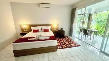 Bungalow, pemandangan kebun | Meja kerja dan Wi-Fi gratis