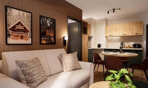 Living area - 2-room Apartment With Cabin for 6 People (Vars)