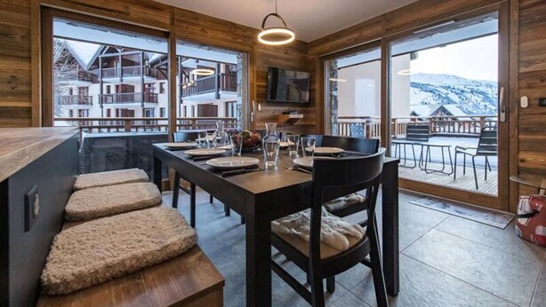Dining - Olvera 201 - New Apartment at the Foot of the Slopes With Jacuzzi (Valmeinier)