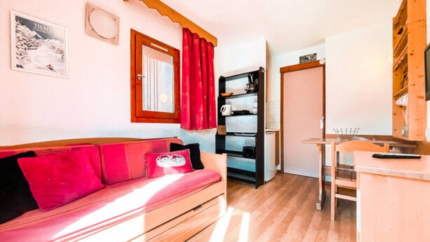 Living area - Lovely Studio for 2 People Located in the Val Claret Area, Close to the Slopes (Tignes)