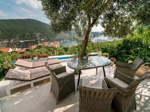 House | Outdoor dining - Cottage Ciara - One Bedroom Holiday Home With Pool and sea View (Dubrovnik)