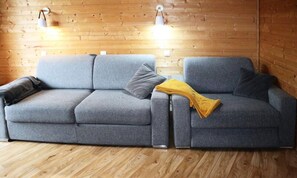 Living area - Studio for 3 People in the Heart of the Orres 1650 Resort (Les Orres)