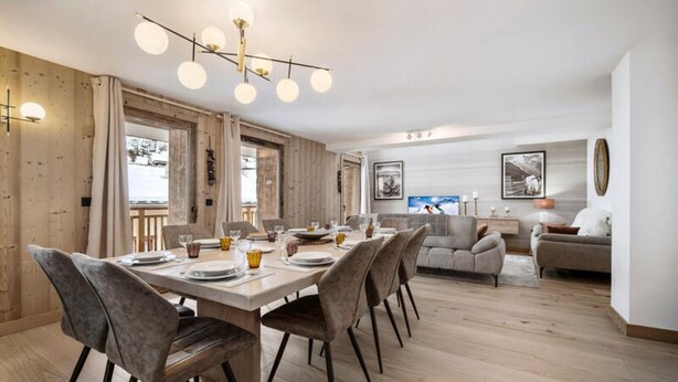Dining - Apartment in Le Bettaix With Ski-in Access (Les Belleville)