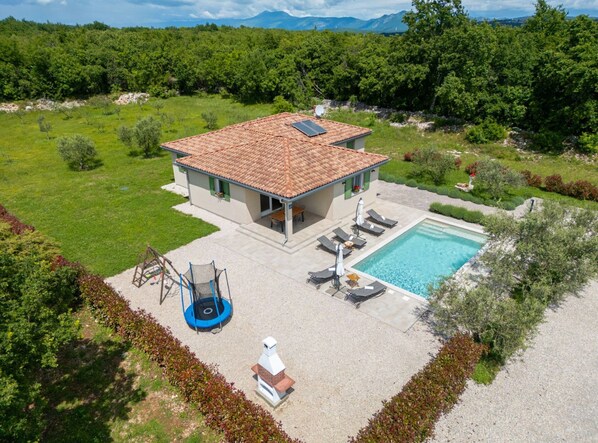 House | Pool | Outdoor pool - Holiday Home Milevoj - Three Bedroom Holiday Home (Labin)