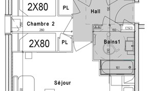 Floor plan - Apartment in Les Saisies With Pool Access (Hauteluce)