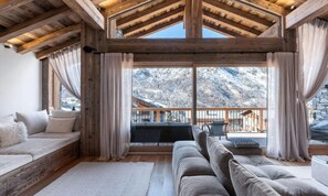 Fireplace - Chalet in Saint Marcel With Nordic Bath (Les Belleville)