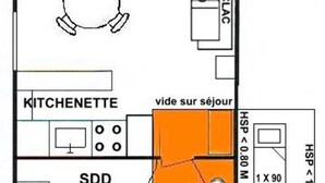 Floor plan - 2-room Apartment in Les Saisies for 5 People (Hauteluce)