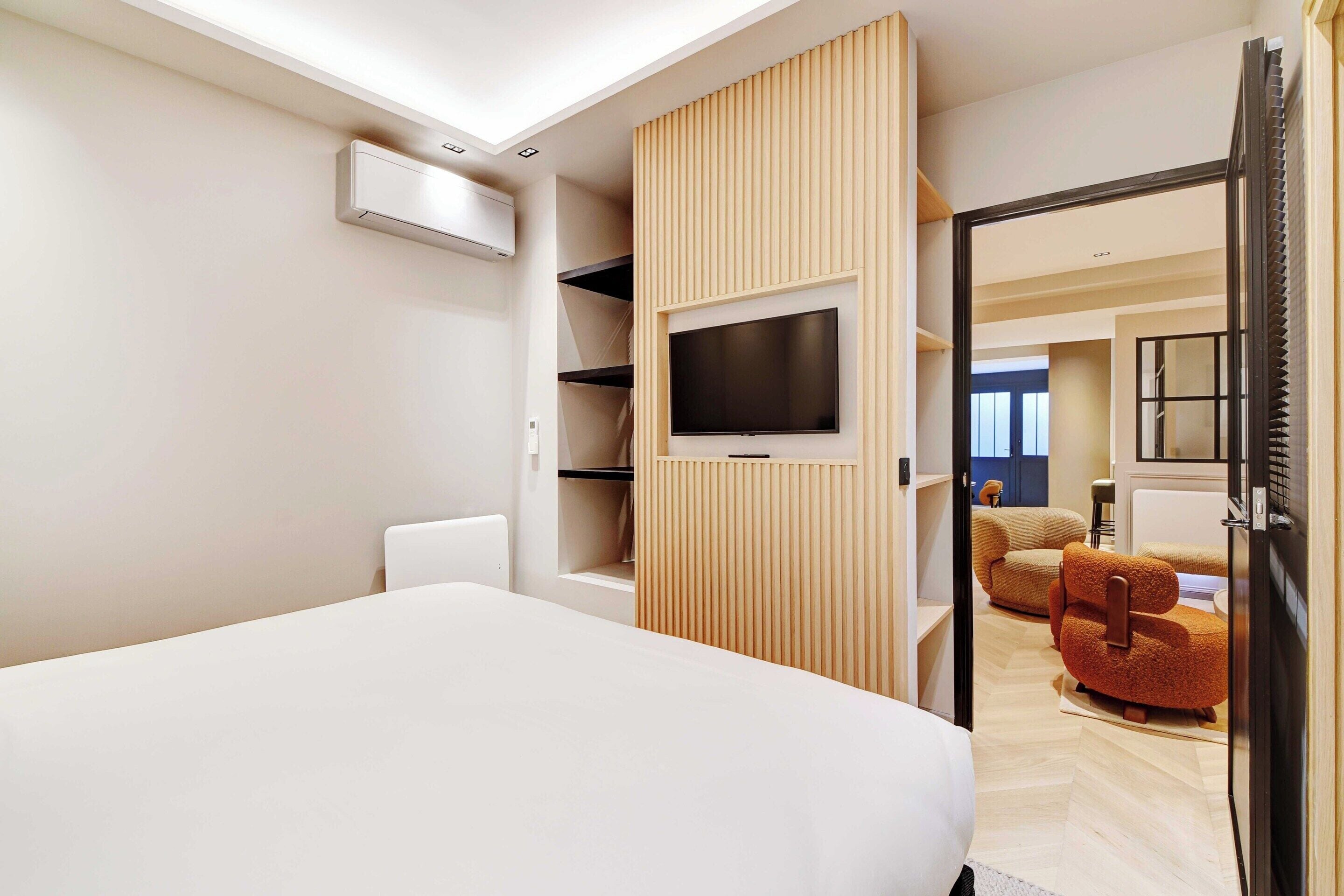 Apartment | 2 Schlafzimmer, laptopgeeigneter Arbeitsplatz, Bügeleisen/Bügelbrett