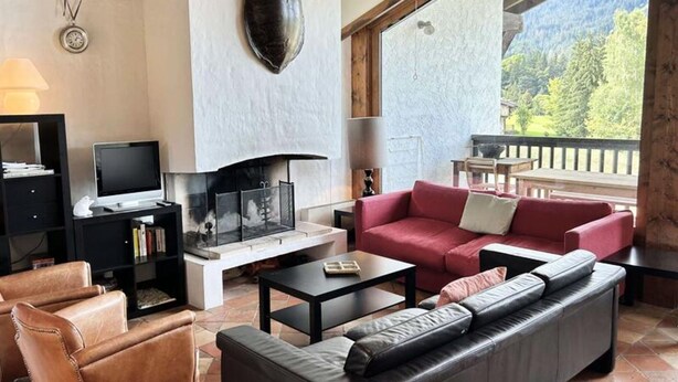 Living area - Apartment in Megeve Near Mont D'arbois (Megeve)