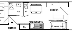 Floor plan - Apartment Near Carrets Chairlifts (Hauteluce)