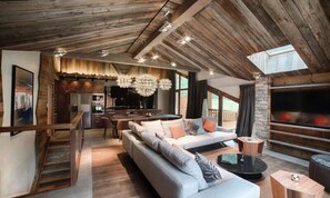 Fireplace - Penthouse in Tignes With Private Spa (Tignes)