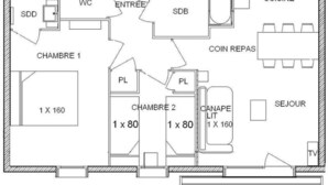Floor plan - Apartment in Les Saisies With Pool & Spa (Hauteluce)