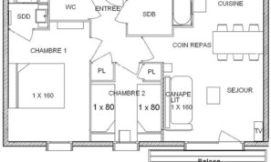 Floor plan - Apartment in Les Saisies With Pool & Spa (Hauteluce)