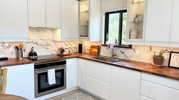 Fridge, oven, stovetop, dishwasher