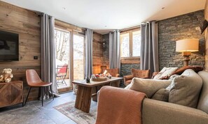 Living area - Marmotton 103 - Duplex With Terrace and Sauna Next to the Slopes (Bonneval-sur-Arc)