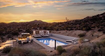 Heated Saltwater Pool & Spa Included • Panoramic Views • Near Joshua Tree NP