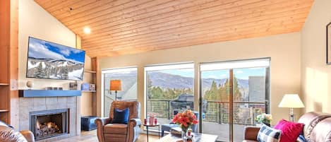 Televisión, chimenea