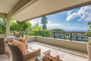 Outdoor dining - Kapalua Golf | Golf View 3 BR, Sleeps 10 | Car Incl. w/ 6+ Nights | KGV ML-2222 by KBM (Lahaina)