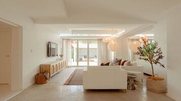 TV, fireplace, stereo