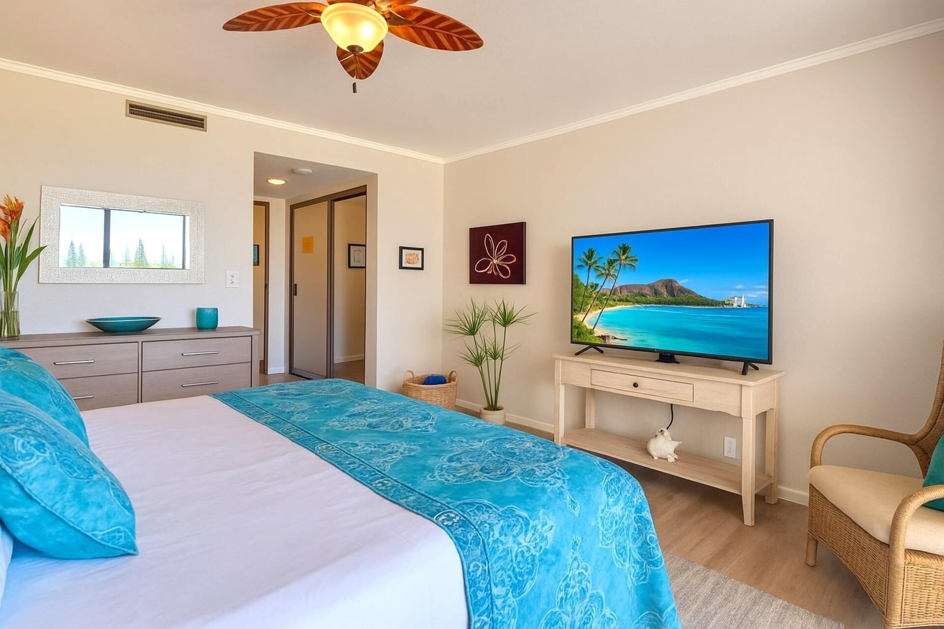 3 habitaciones, tabla de planchar con plancha, cuna de viaje y wifi 