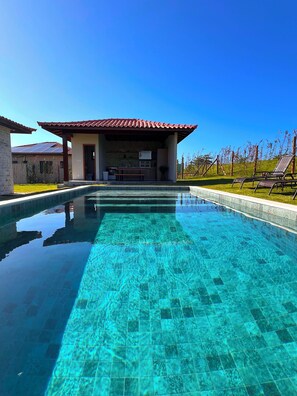 Outdoor pool, a heated pool
