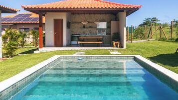 Outdoor pool, a heated pool