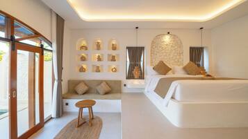 Luxury Villa, 1 King Bed, Private Pool | Living area