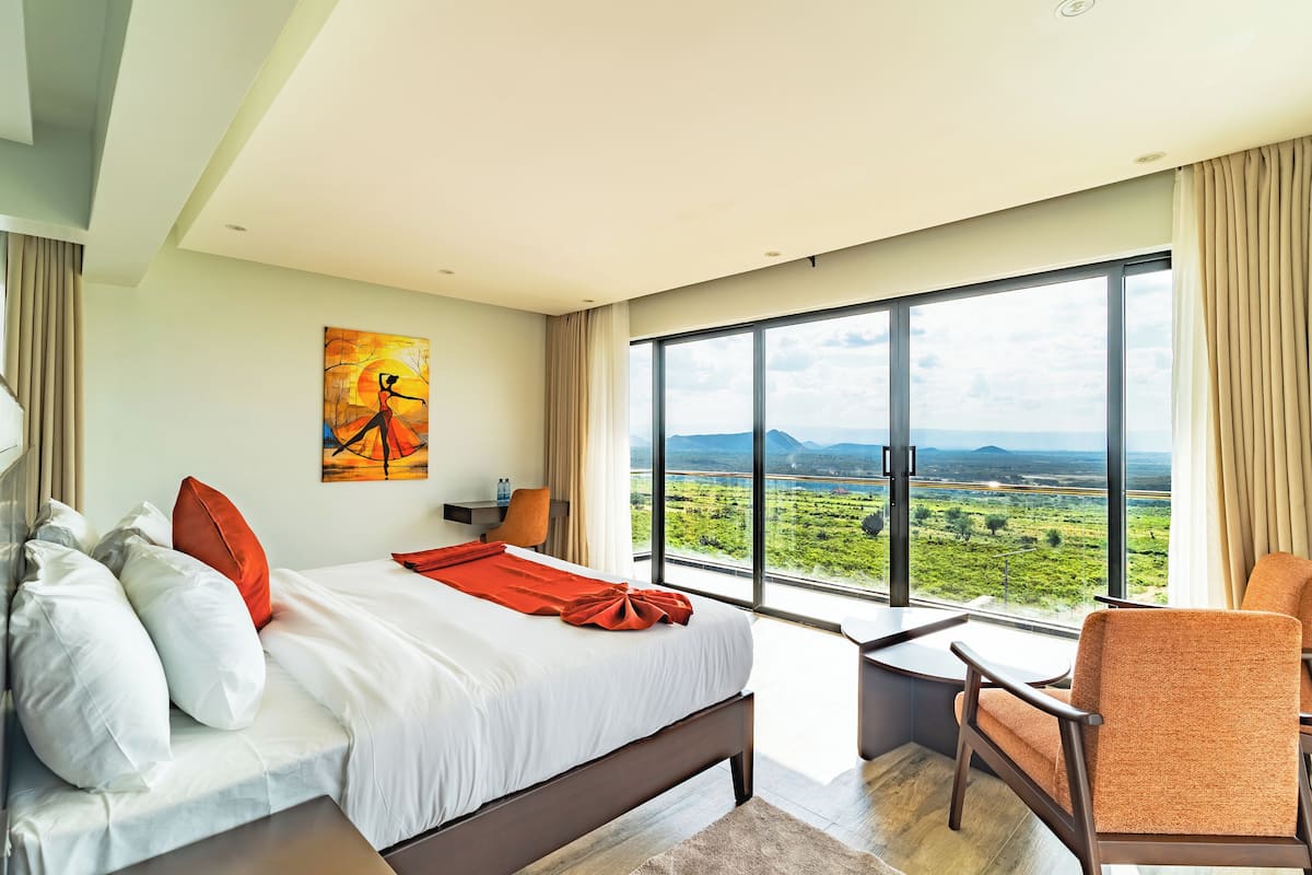 Individually decorated, individually furnished, desk, laptop workspace