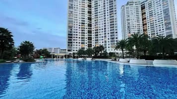 Presidential Suite, 2 Bedrooms, Akses Club Lounge, River View | Cadar kapas Mesir, peralatan tempat tidur premium, gebar bulu kapas