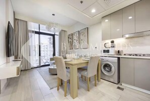 Classic Apartment, City View | In-room dining - 520 Bloomfields 1BR Azizi Riviera (Dubai)