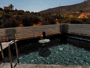 Outdoor pool - Elegant 4-Bedroom Seaside Villa with Pool (Myrthianos Plakias)