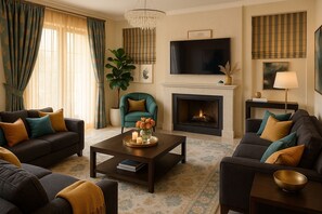 Smart TV, fireplace, books, printers - Elegant 4-Bedroom Seaside Villa with Pool (Myrthianos Plakias)