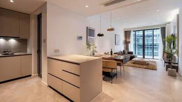 Presidential Suite, 2 Bedrooms, Club Lounge Access, River View | Egyptian cotton sheets, premium bedding, down comforters