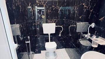Towels, soap, shampoo