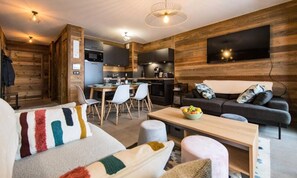 Living area - Apartment in Valmeinier at Ski Slopes (Valmeinier)
