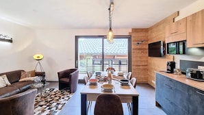 Living area - Cardena - Apartment - 8 People - Close to the Center (Les Gets)