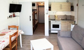 Living area - Lovely Studio Apartment for 4 People With Ski-in/ski-out Access (Les Orres)