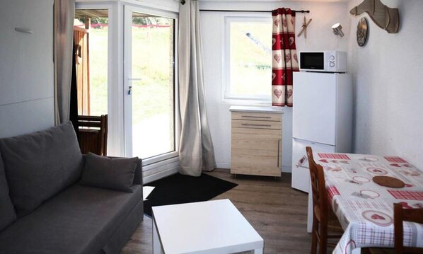 Living area - Lovely Studio Apartment for 4 People With Ski-in/ski-out Access (Les Orres)